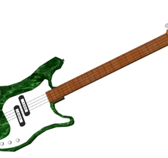 现代电子吉他su模型