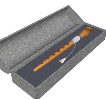 现代竖笛su模型