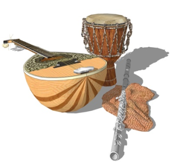 欧式乐器su模型