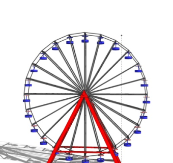 现代摩天轮su模型