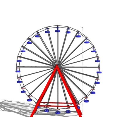 现代摩天轮su模型