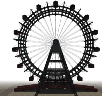 现代摩天轮su模型