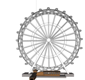 现代摩天轮su模型