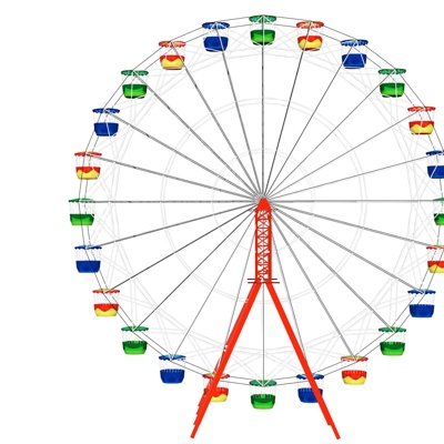 现代摩天轮su模型