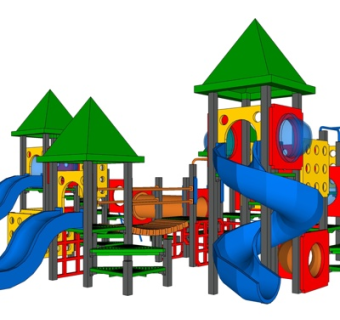 现代大型娱乐设备su模型