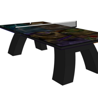 现代乒乓球台su模型