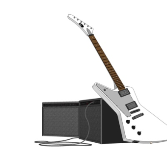 现代电子吉他su模型