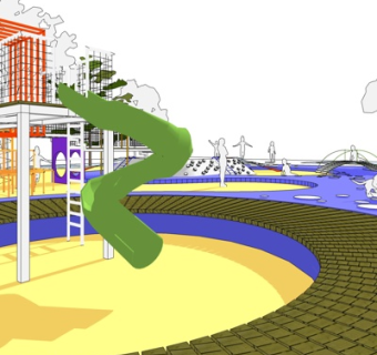 现代儿童娱乐设备su模型