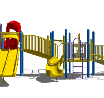现代儿童娱乐设备su模型