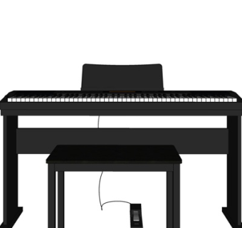 现代电子琴su模型