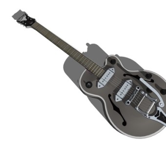 现代电子吉他su模型