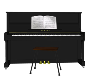 欧式钢琴su模型