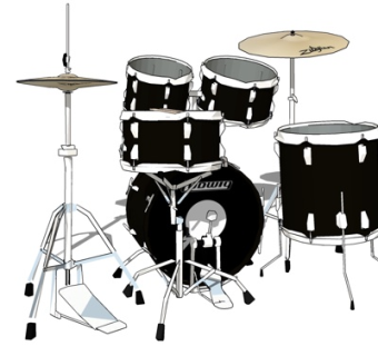 现代架子鼓su模型