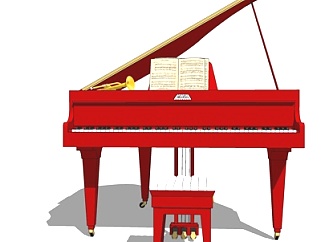 欧式<em>三角钢琴</em>su模型