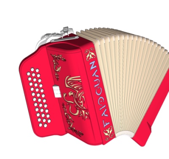 欧式手风琴su模型