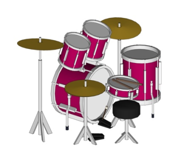 现代架子鼓su模型