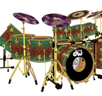 欧式架子鼓su模型