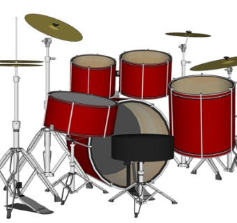 现代架子鼓su模型