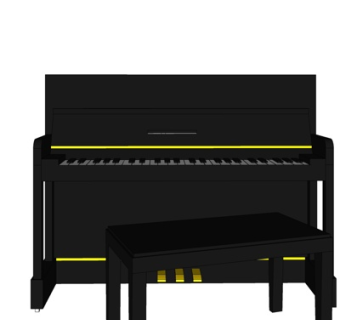 欧式钢琴su模型