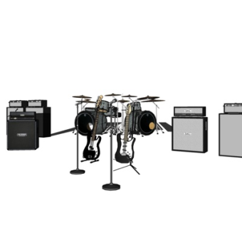 现代音乐设备su模型