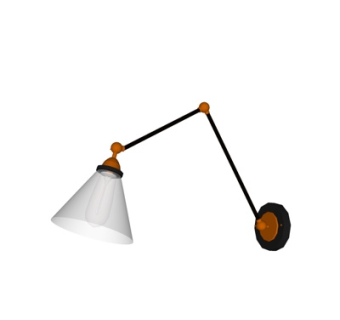 现代金属壁灯su模型