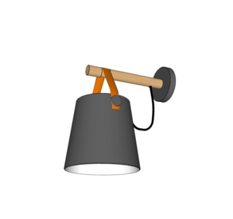 现代金属壁灯su模型