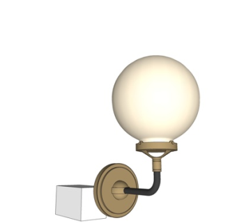 现代金属壁灯su模型