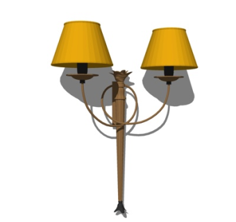 欧式金属壁灯su模型