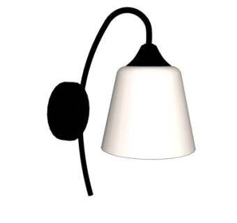 现代金属壁灯su模型