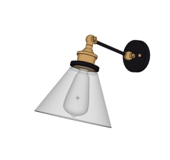 现代金属壁灯su模型