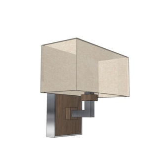 新中式金属壁灯su模型