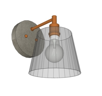 现代金属壁灯su模型