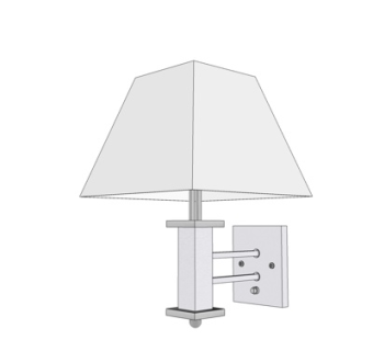 现代金属壁灯su模型