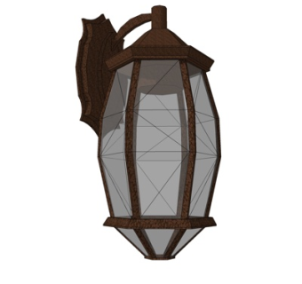 欧式金属壁灯su模型