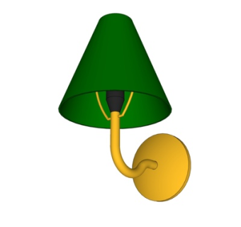 欧式金属壁灯su模型