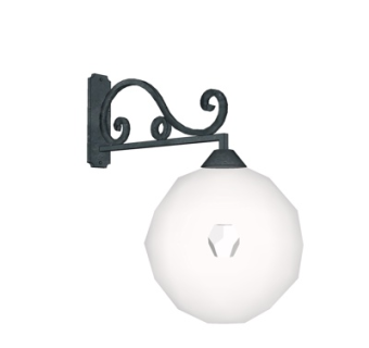 欧式金属壁灯su模型