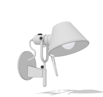 现代金属壁灯su模型