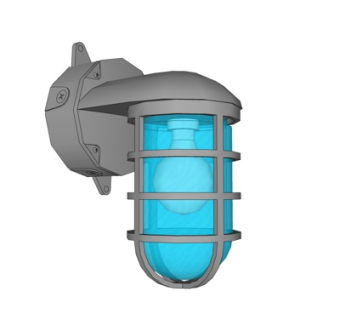 工业风金属壁灯su模型