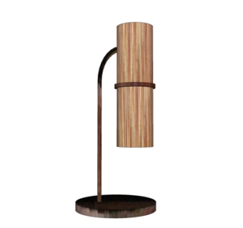 现代实木台灯su模型