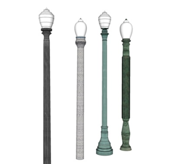 欧式路灯组合su模型