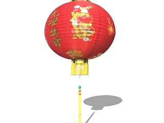 中式灯笼装饰灯su模型