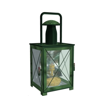 工业风烛台灯su模型