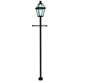 欧式景观灯su模型