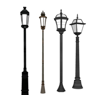 欧式景观灯su模型