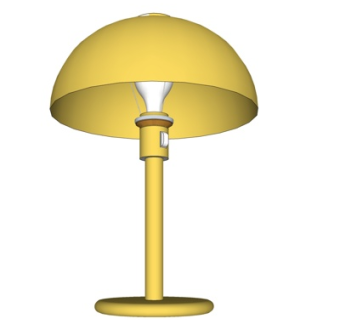 现代金属台灯su模型