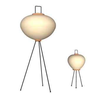 现代铁艺落地灯su模型