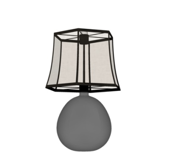 现代金属台灯su模型