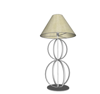 现代金属台灯su模型