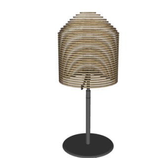 现代金属台灯su模型