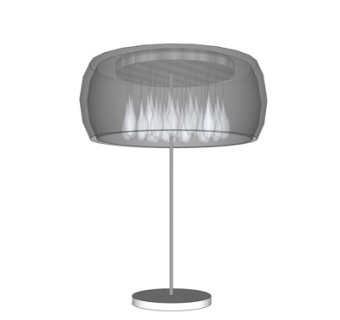 现代金属台灯su模型